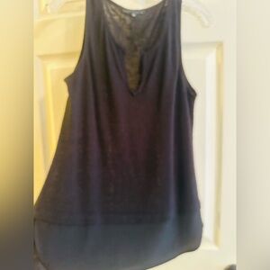 Sanctuary Black Linen-y Sleeveless Top